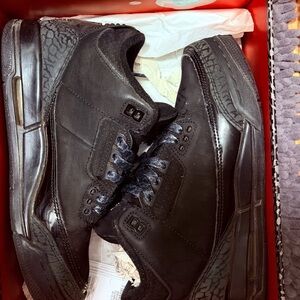 Jordan Black Sneakers with Textured Design